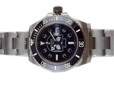 Copy High Quality Rolex Submariner Date Black Ceramic Skull Watch